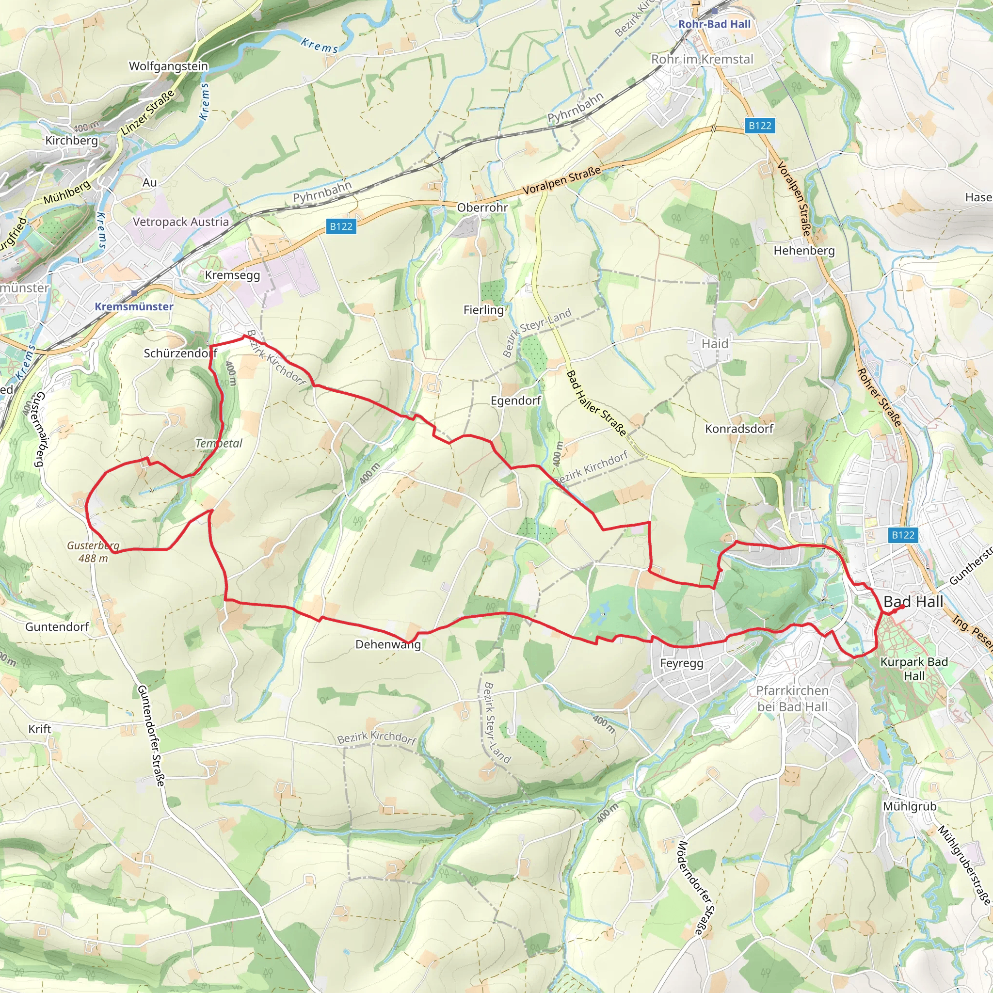 Kremsmünsterer Rundwanderweg - 10 mobile static map