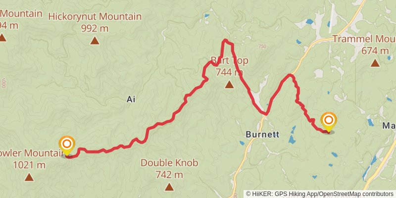 Benton Mackaye Trail stage 7 Map