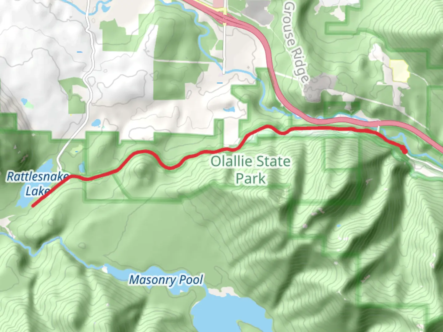 An image depicting the trail Palouse to Cascades State Park Trail and its surrounding area.