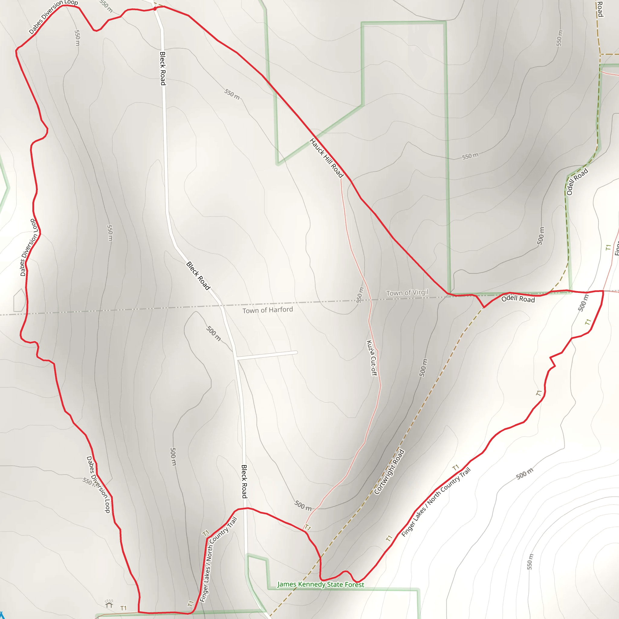 Cortwright Road Loop mobile static map