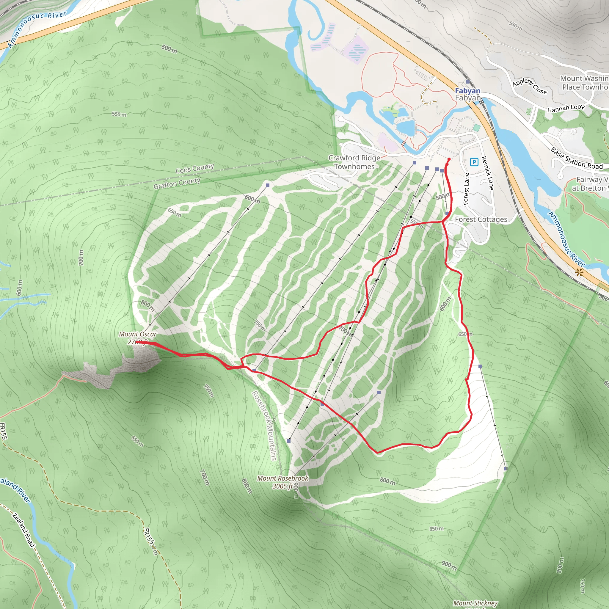 Mount Oscar Loop mobile static map