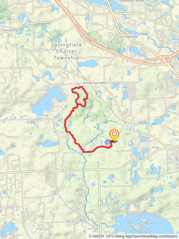 Timberland Lake - Indian Springs Metropark - Hike Trail