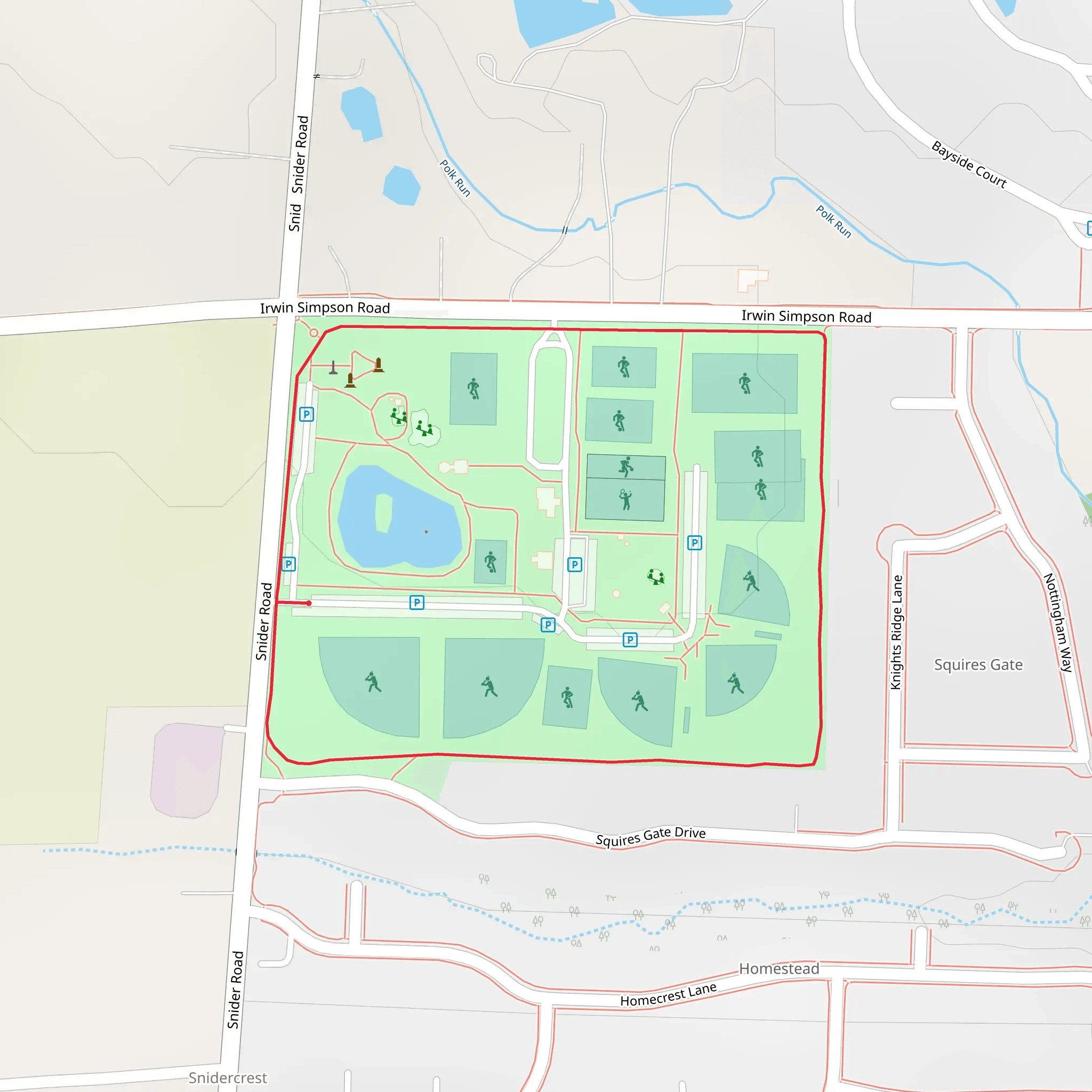 Snider Road Loop mobile static map