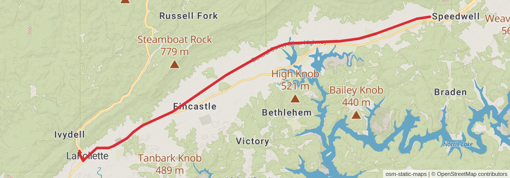American Perimeter Trail - Southern Appalachian Primary stage 68 Map