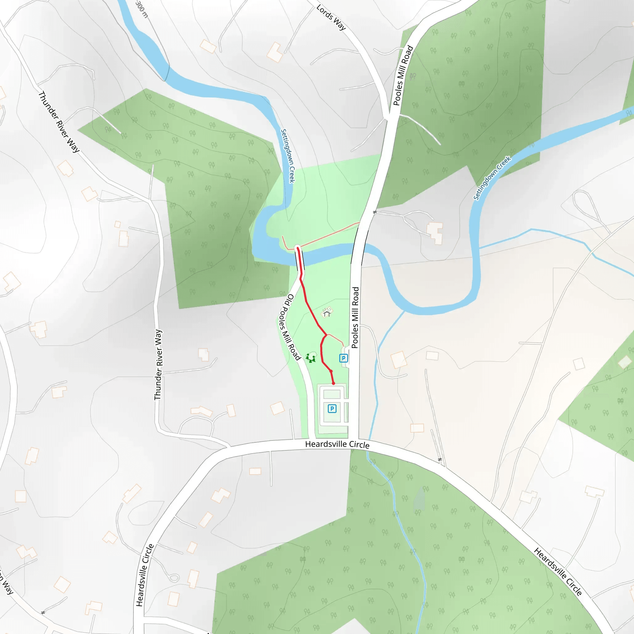 Poole's Mill Park mobile static map