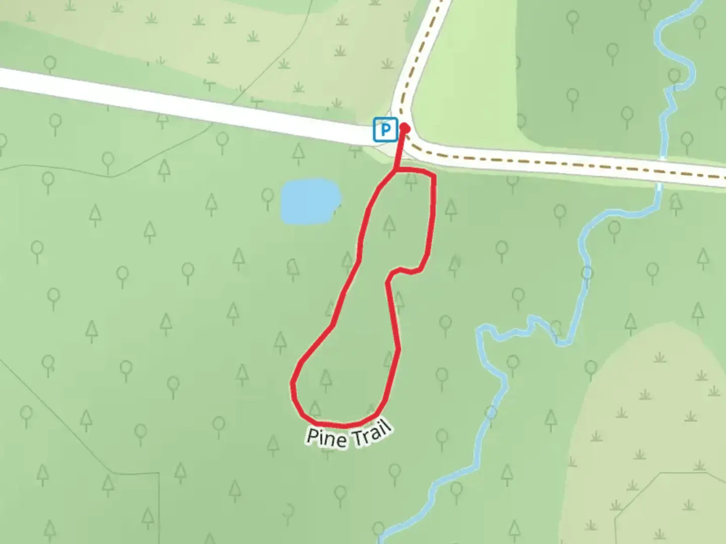 An image depicting the trail Pine Loop Trail and its surrounding area.