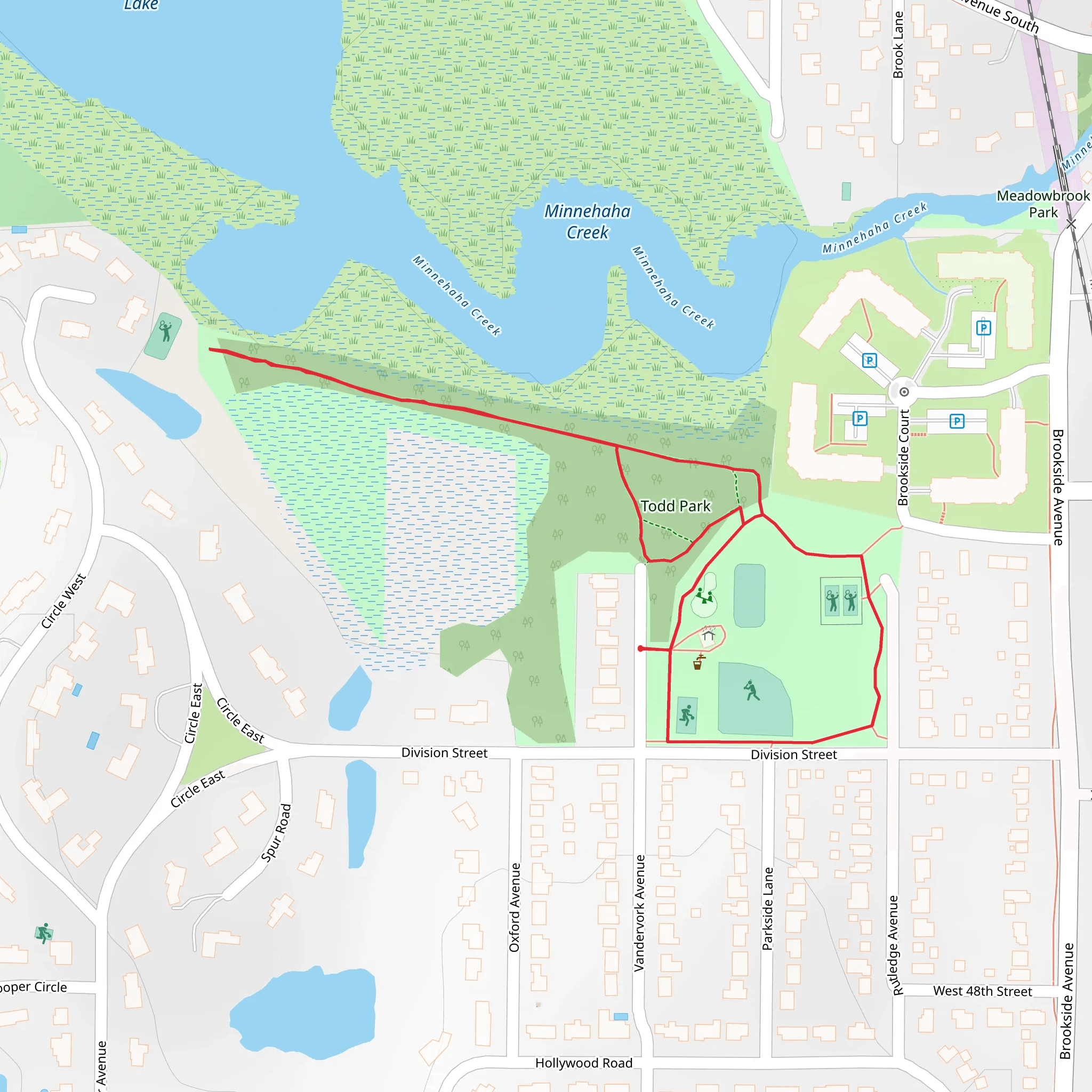Todd Park Loop mobile static map