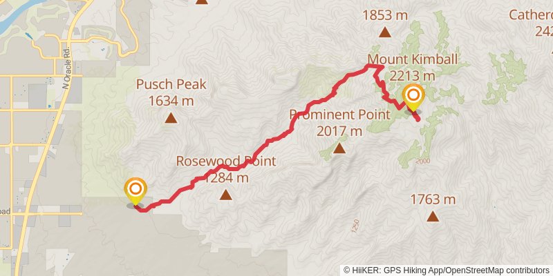 Pima Trail stage 2 Map
