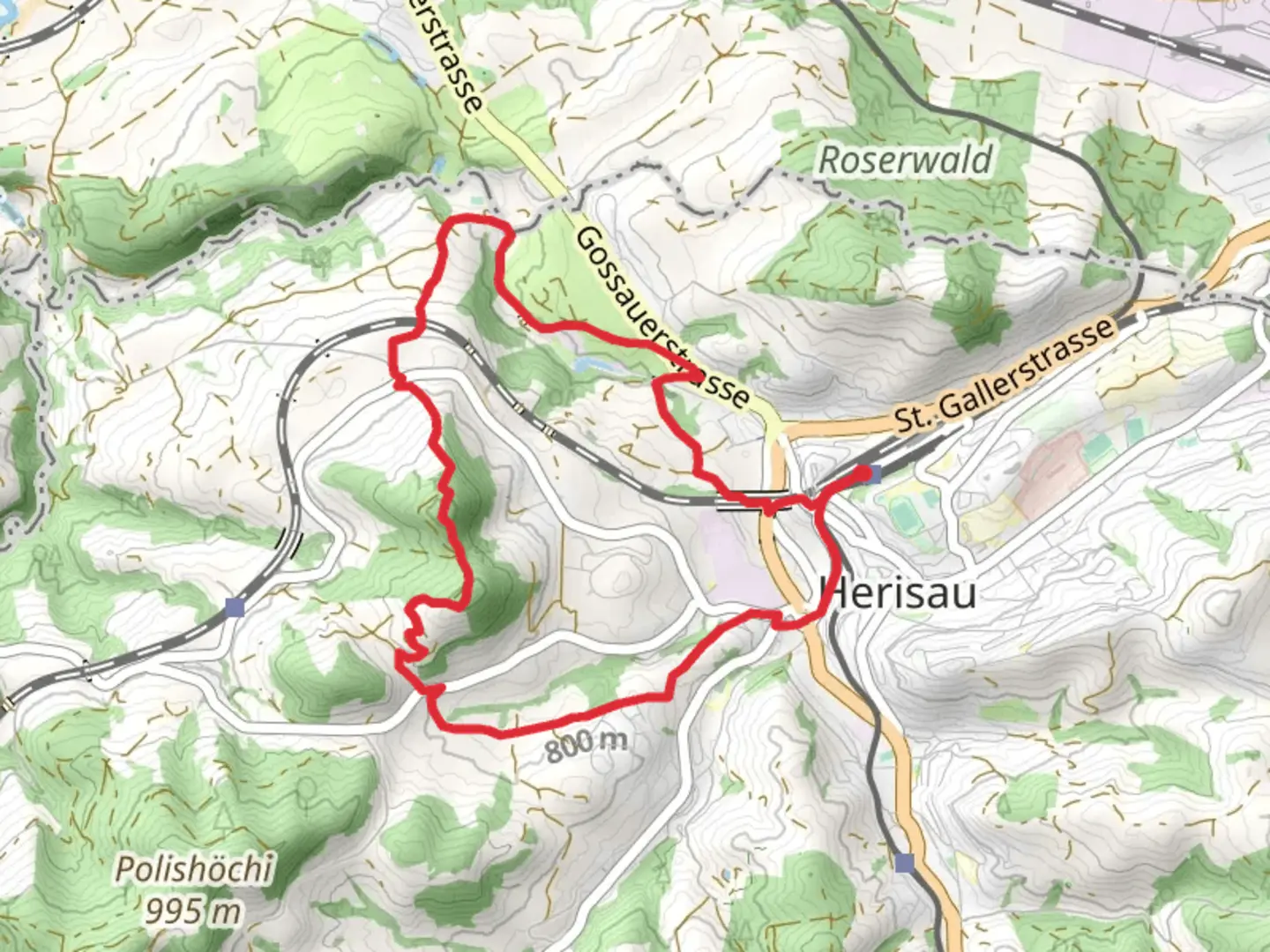 An image depicting the trail Up to the Ramsenstock Trail and its surrounding area.