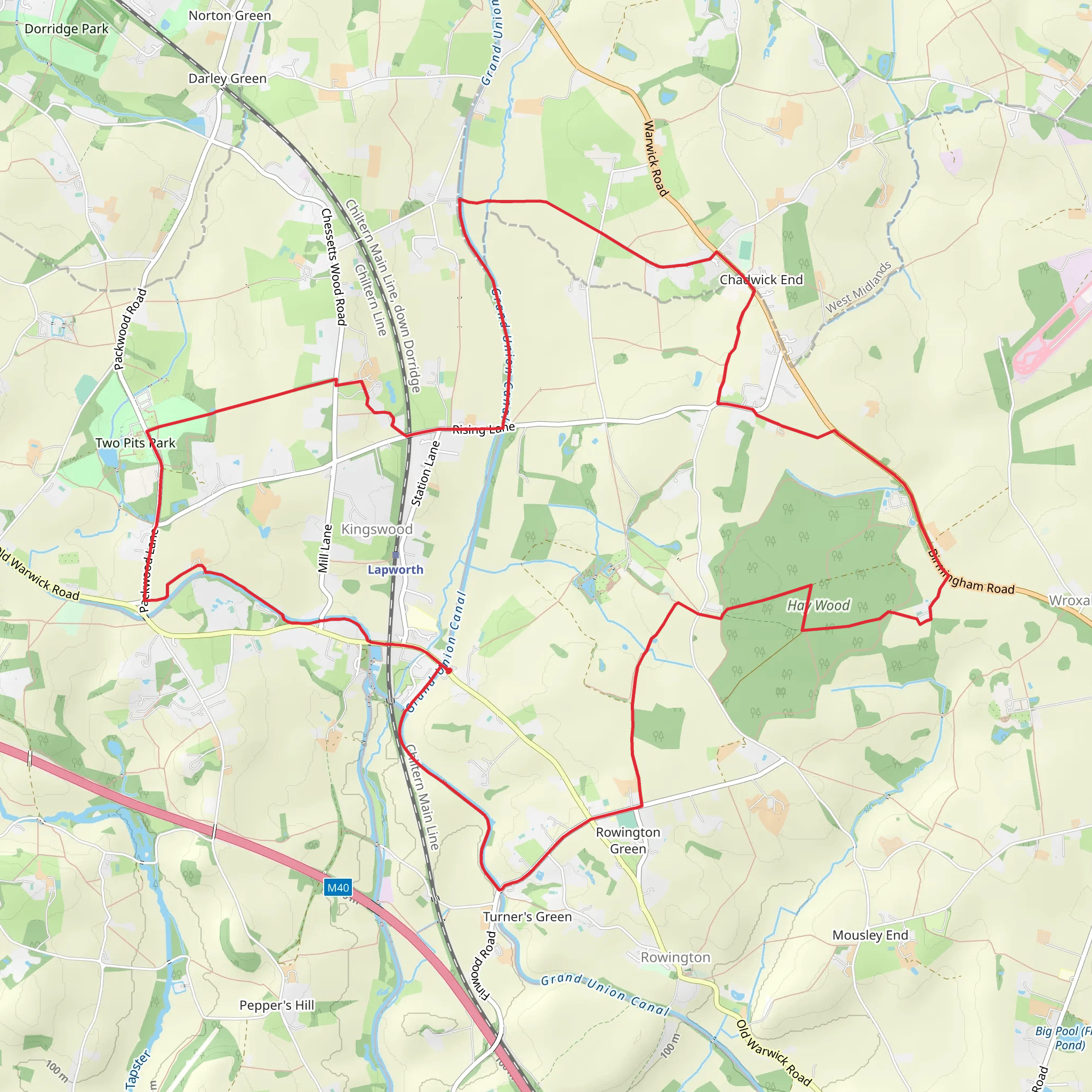 Hay Wood and Pratt's Wood mobile static map