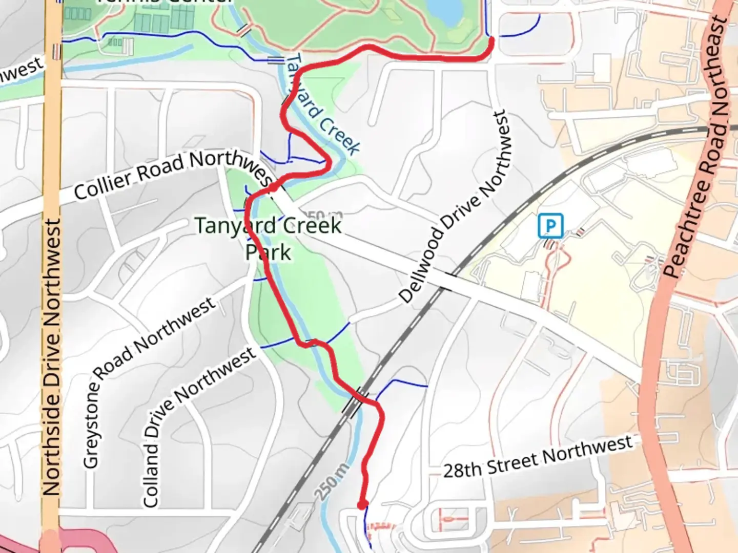 An image depicting the trail Northside Beltline Trail and its surrounding area.