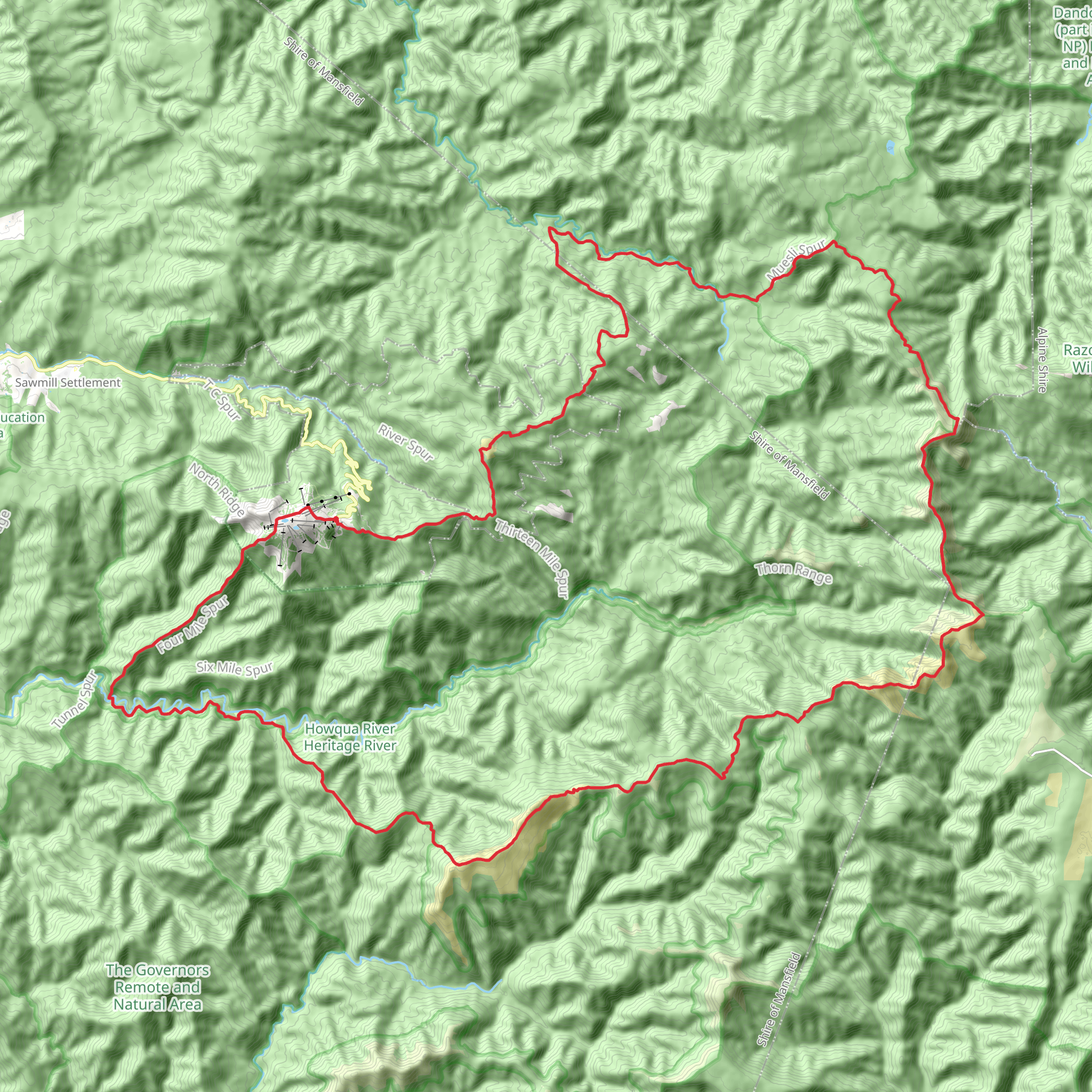 Buller Huts Trail mobile static map