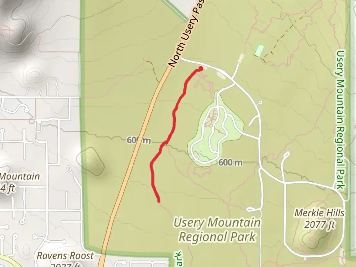 An image depicting the trail Lost Sheep Short Trail and its surrounding area.