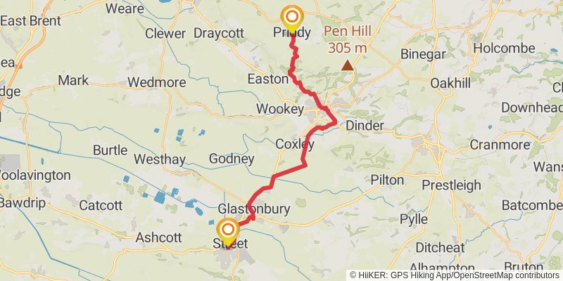 Minehead to Chepstow Walk stage 5 Map