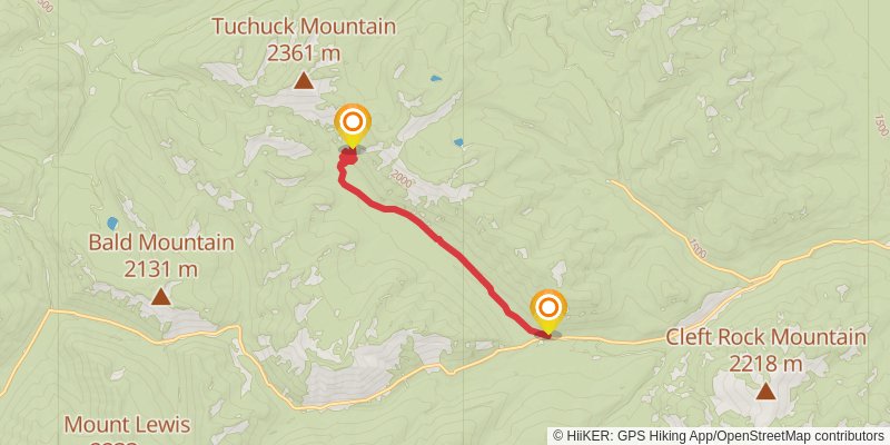 Tuchuck Creek Trail stage 2 Map