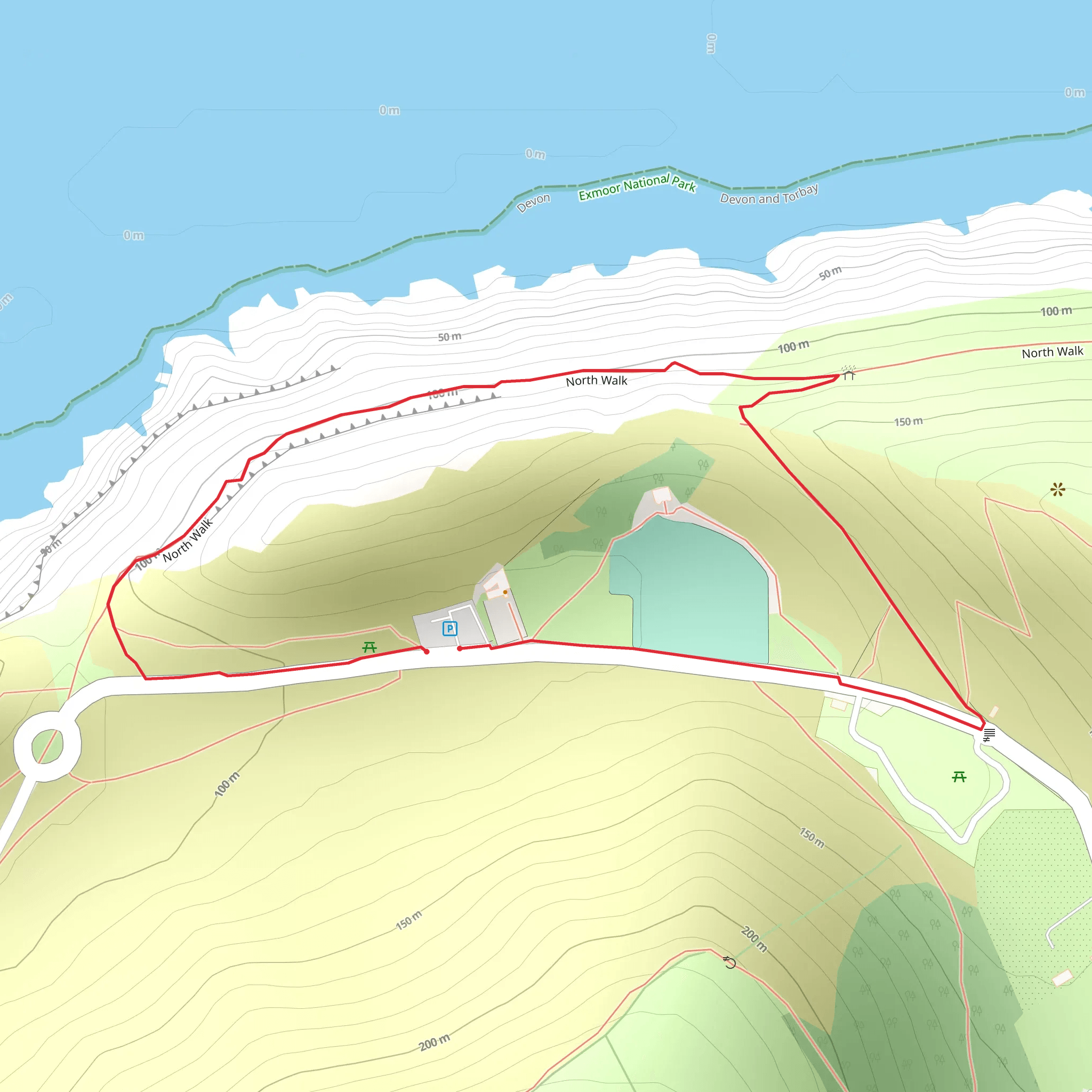 Valley of Rocks Loop - Lynton mobile static map