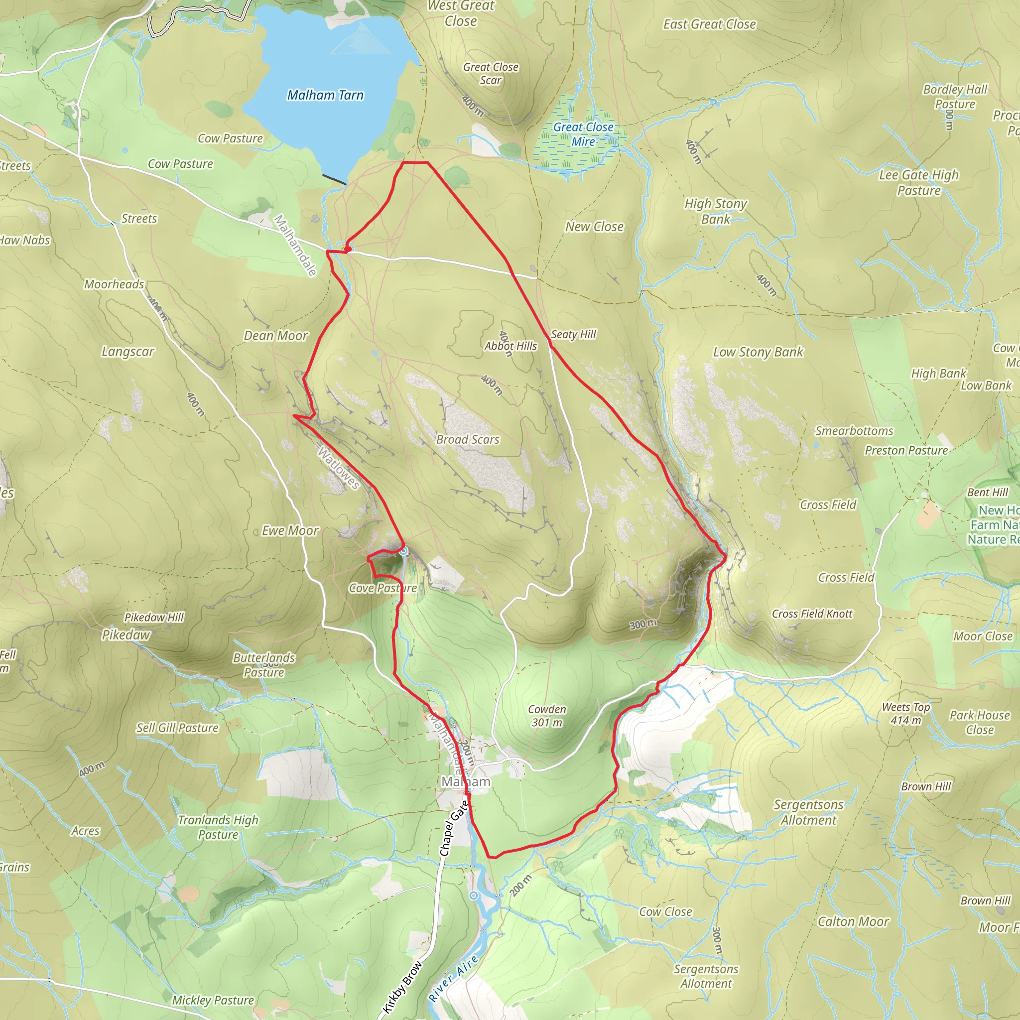 Malham Cove and Gordale Scar Loop mobile static map