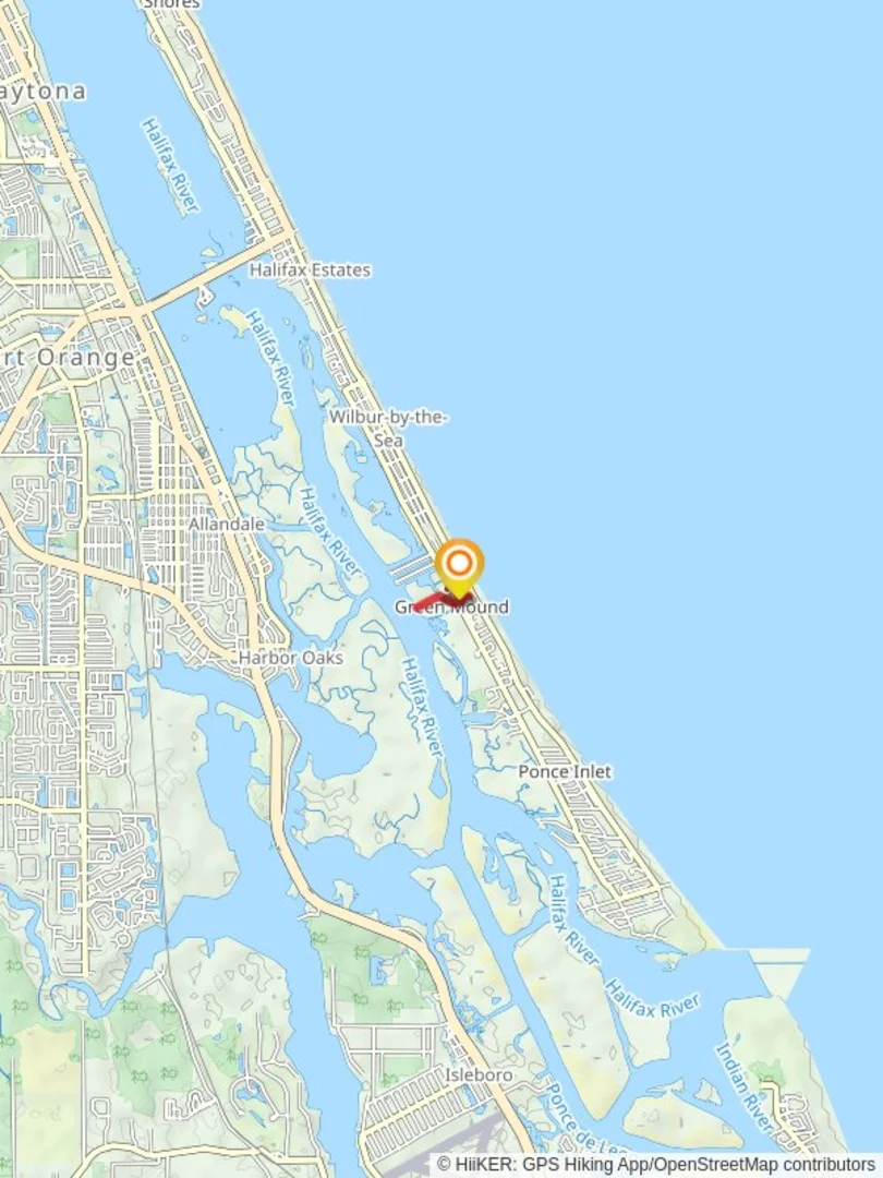 An image depicting the trail Ponce Preserve Boardwalk and Green Mound Loop and its surrounding area.