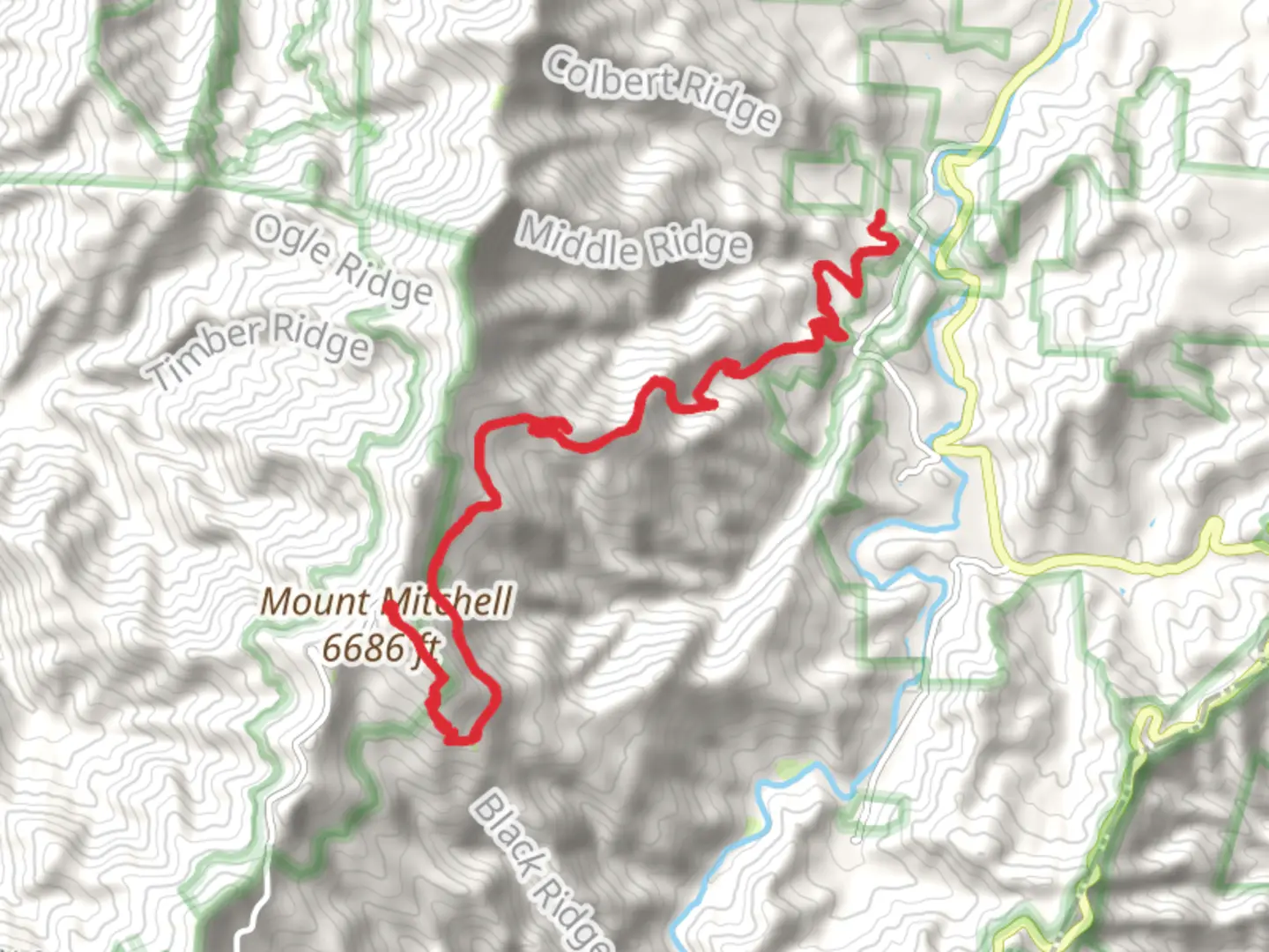 An image depicting the trail Buncombe Trail and its surrounding area.