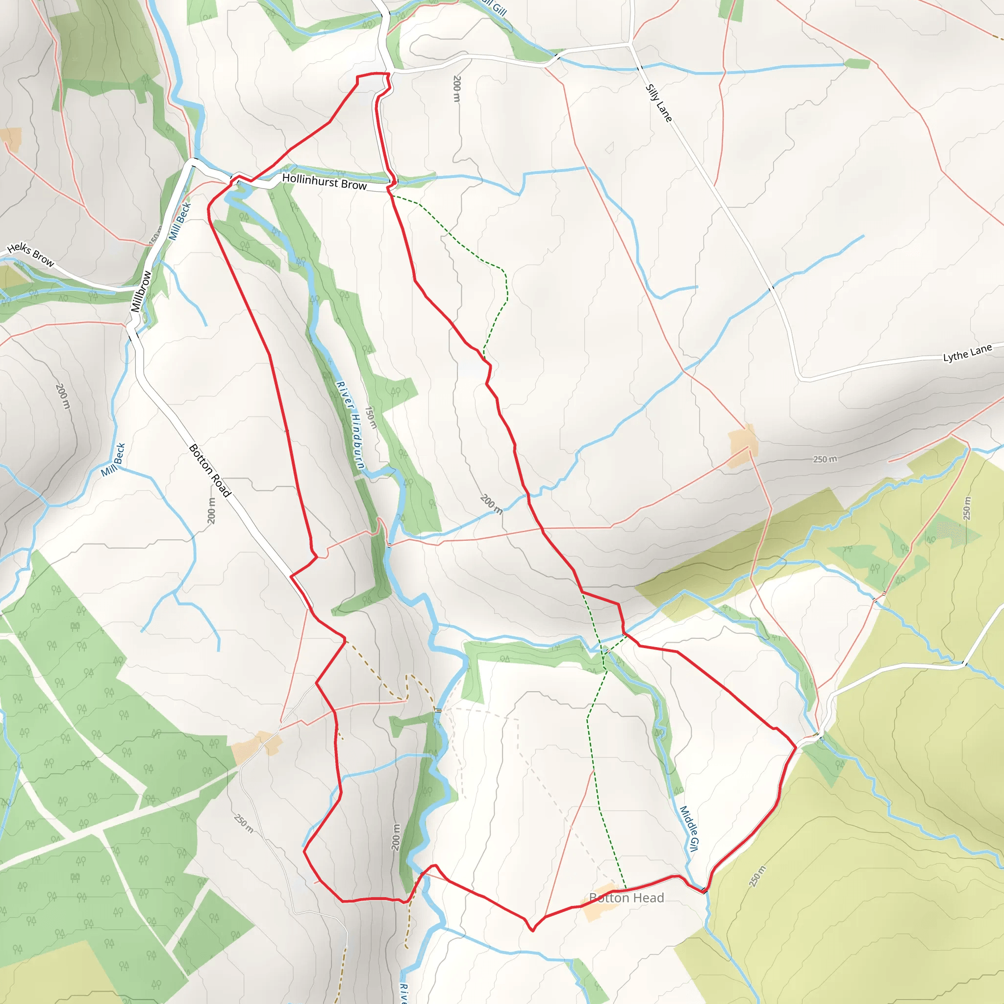 Botton Head Loop mobile static map