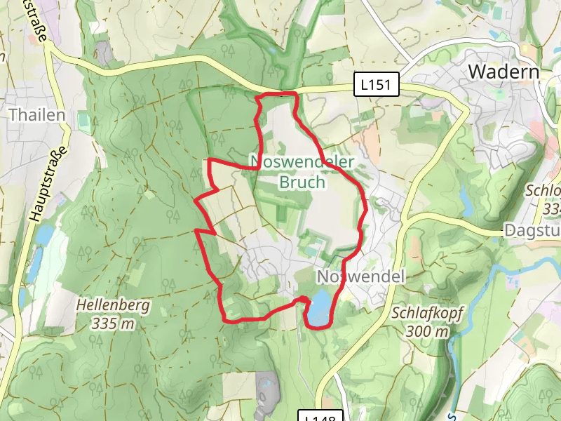 Stausee Noswendel and Noswendeler Bruch Loop