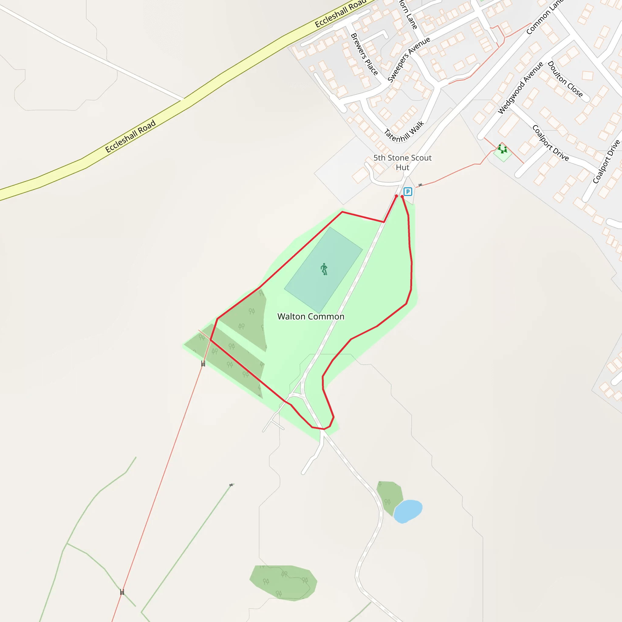 Walton Common Loop mobile static map