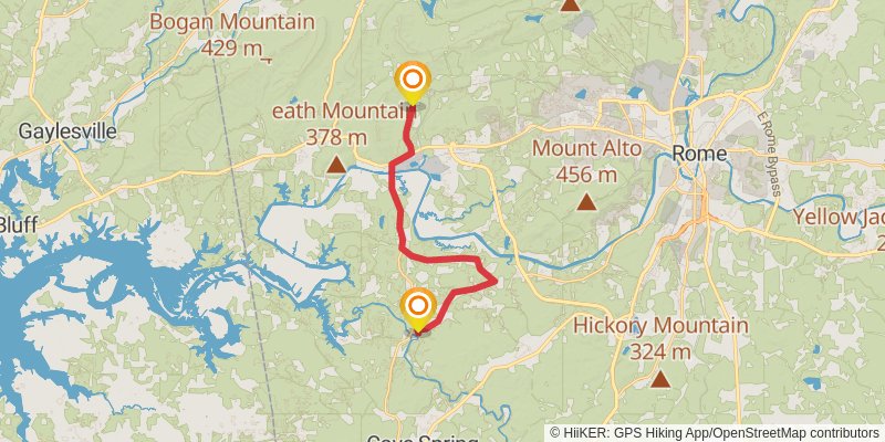 Great Eastern Trail (Incomplete) stage 36 Map