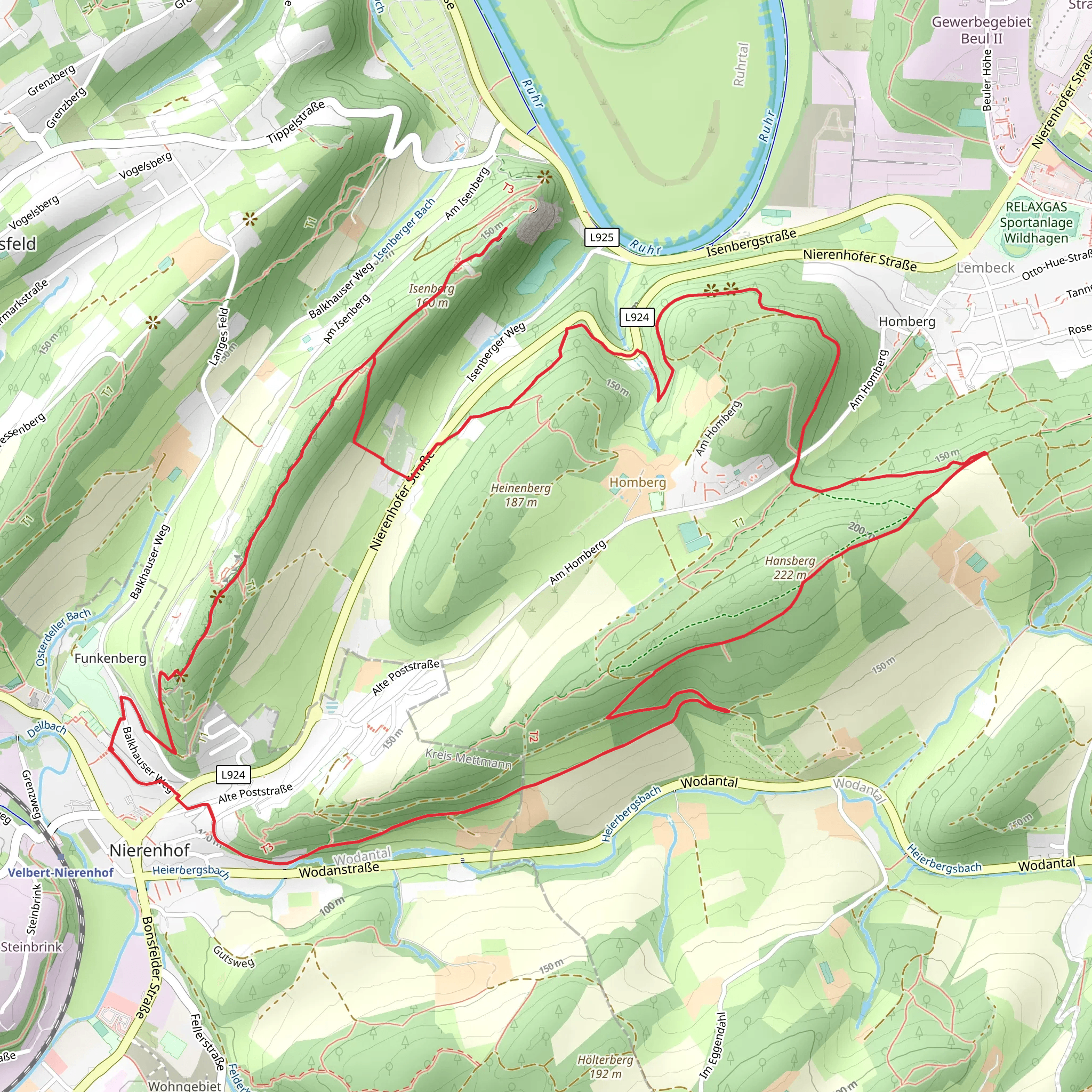 Isenberg, Hansberg and Scharfenberg Loop mobile static map