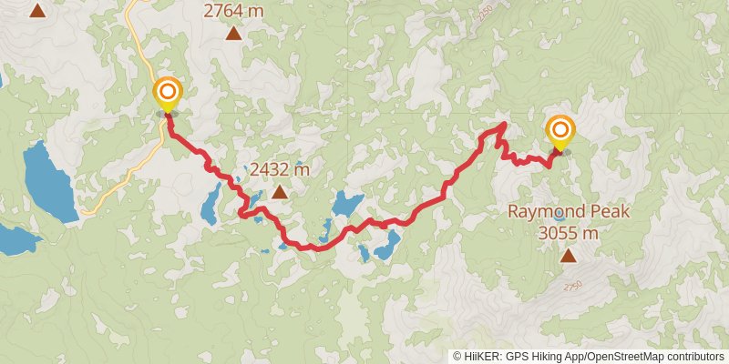 Tahoe To Yosemite Trail stage 6 Map