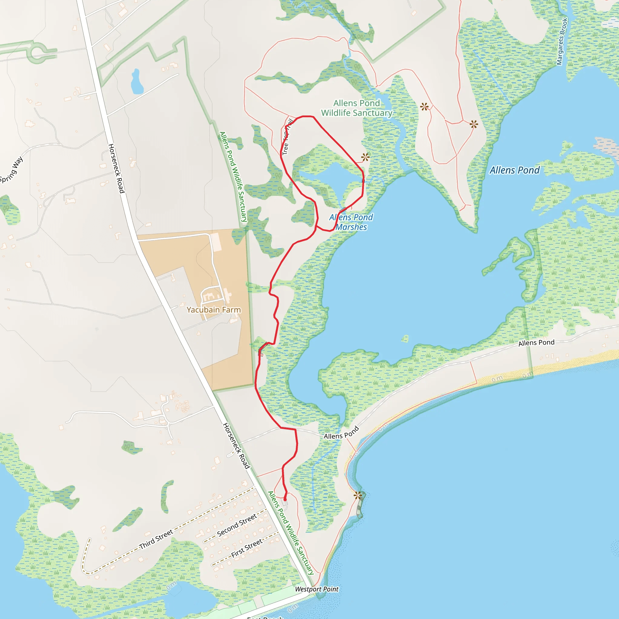 Fresh Pond Loop via Quansett Trail mobile static map