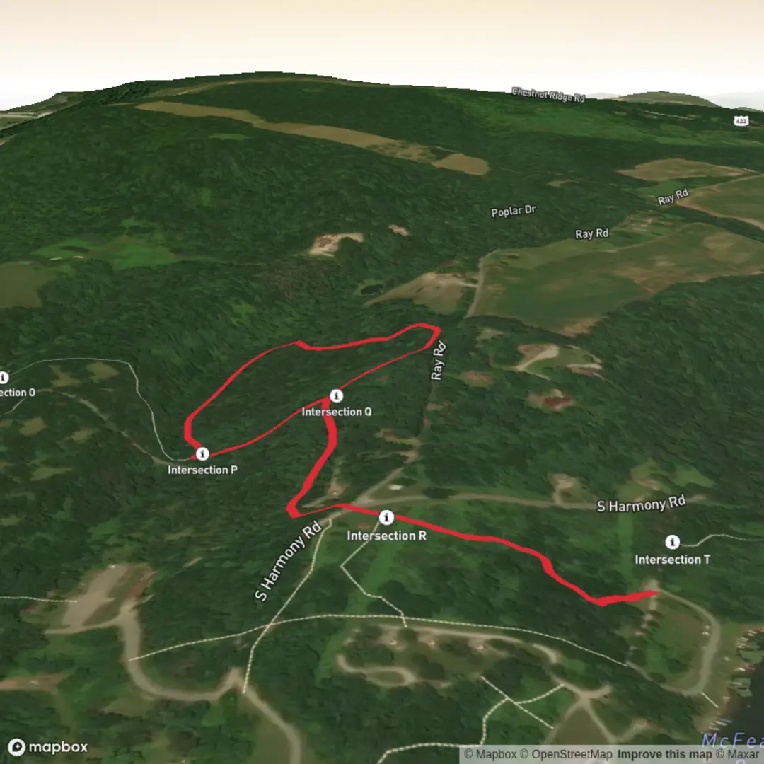 An image depicting the trail Stake Church Loop Trail and its surrounding area.