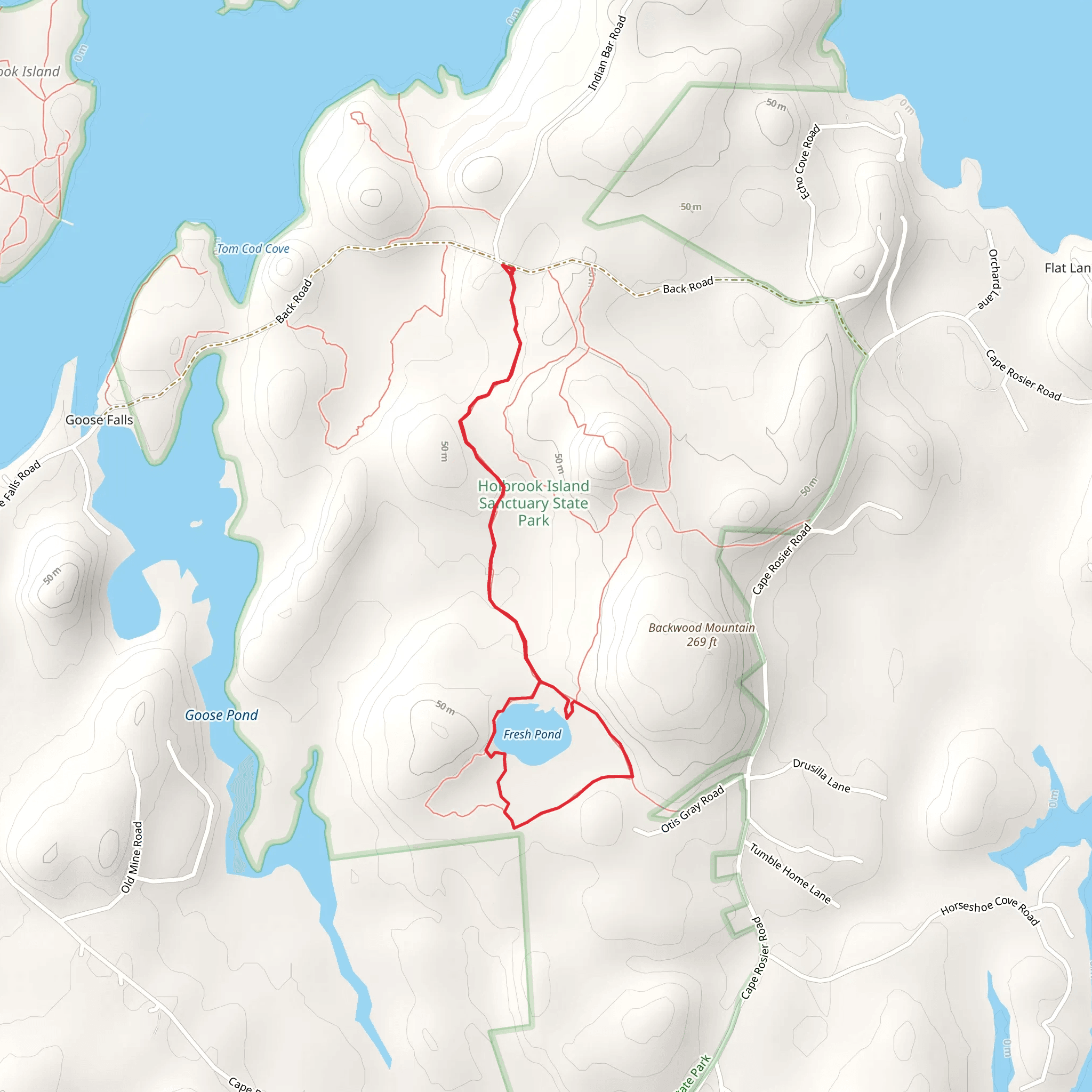 Holbrook Island Sanctuary State Park mobile static map