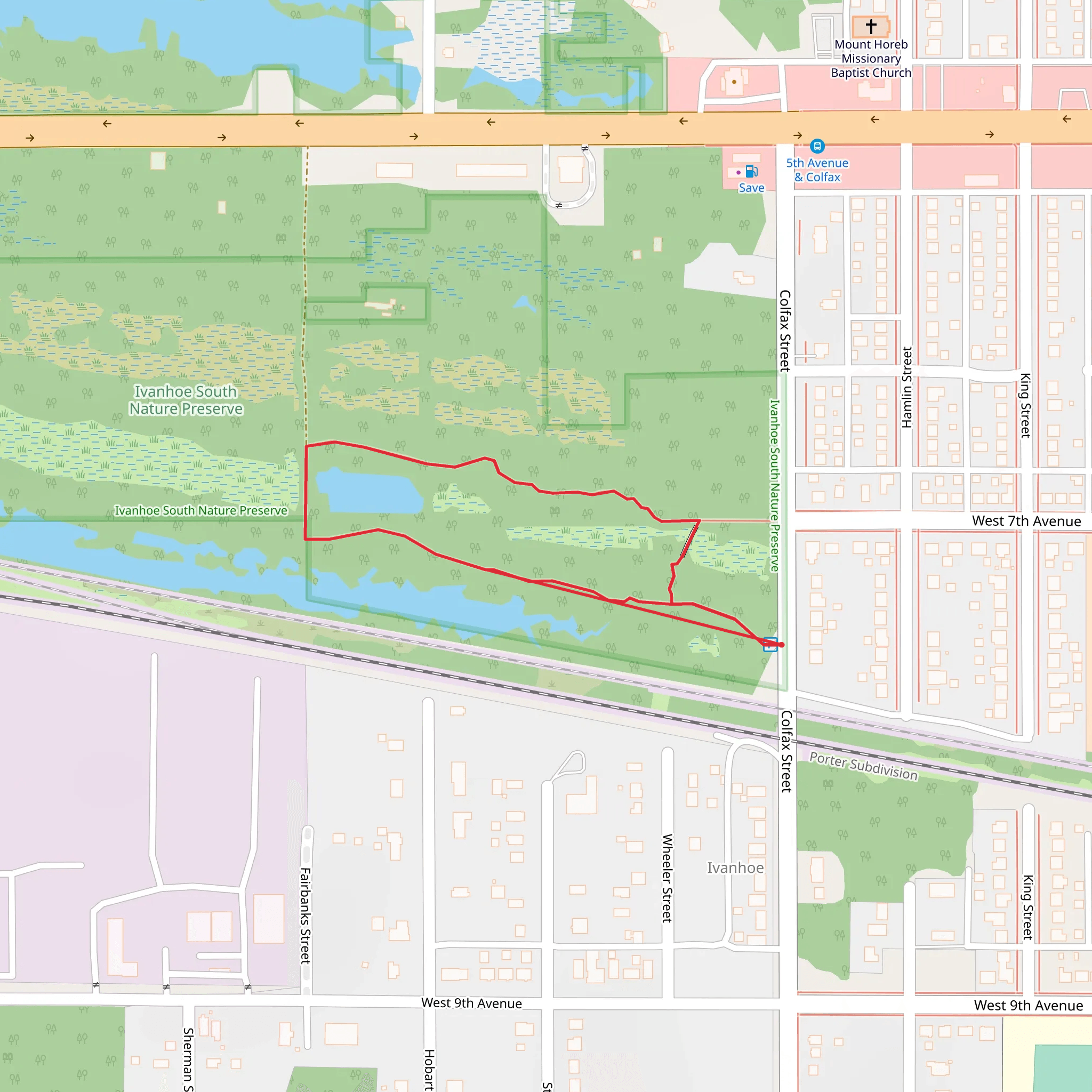 Colfax Street Loop mobile static map