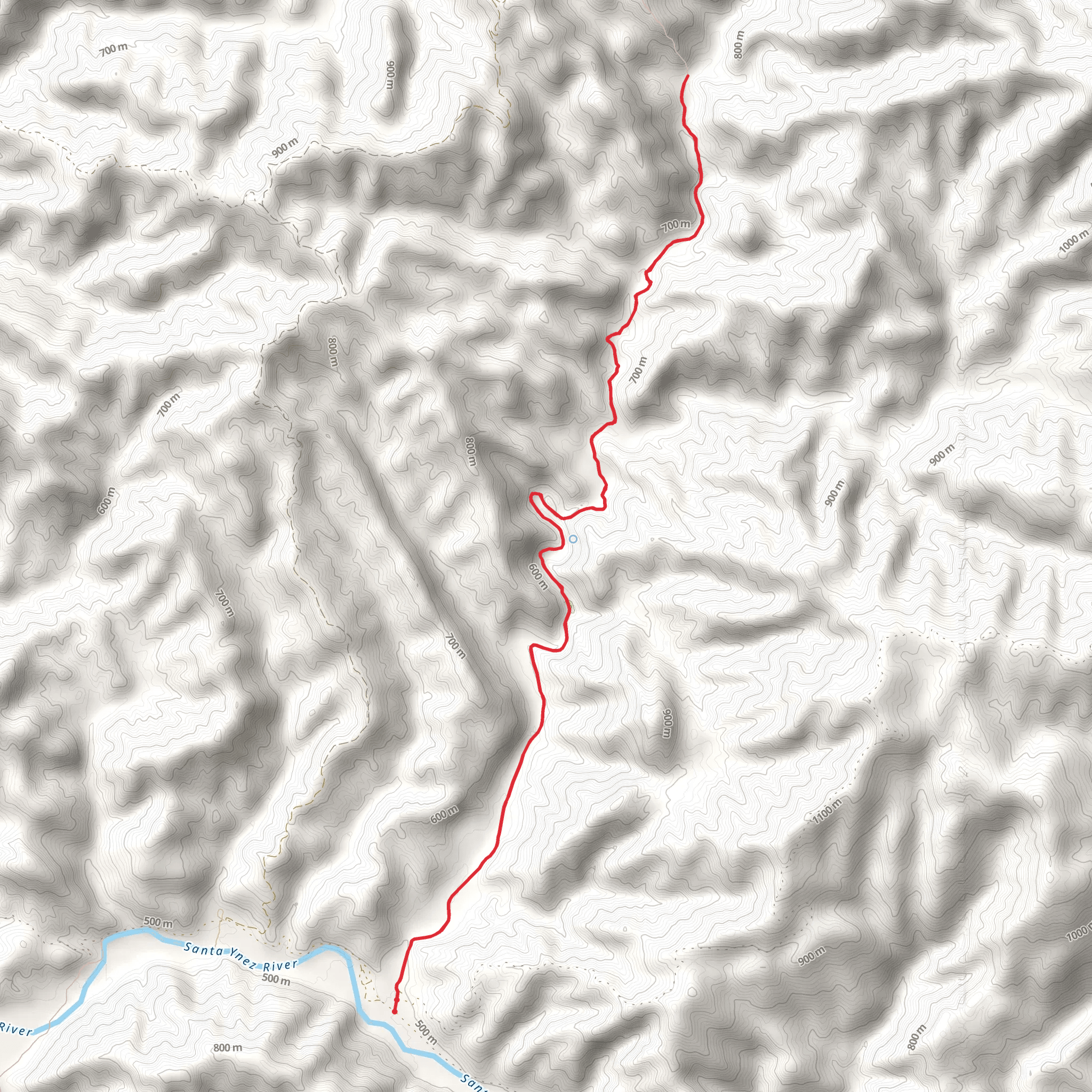 Caliente Trail via Agua Caliente Road mobile static map