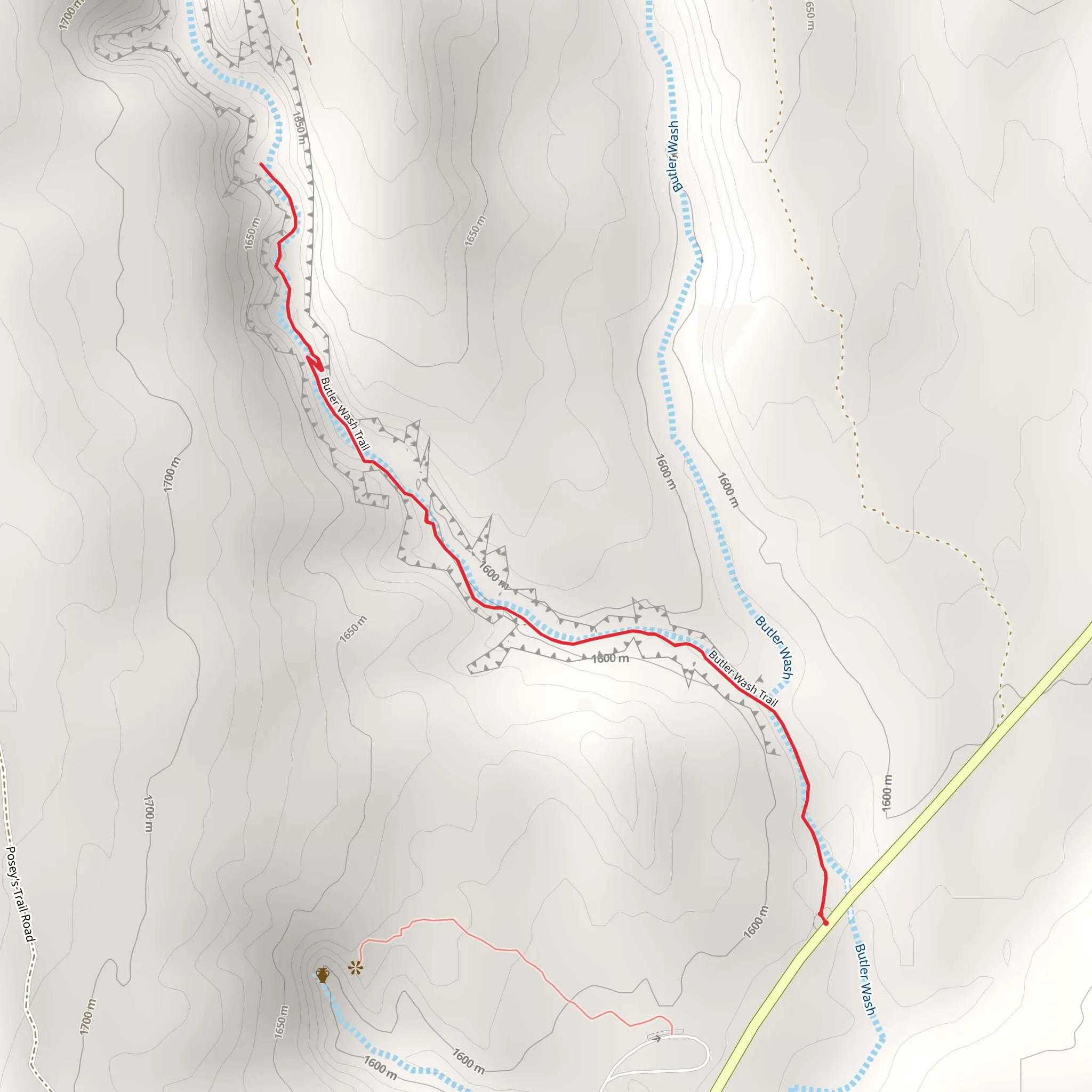 Butler Wash Trail mobile static map