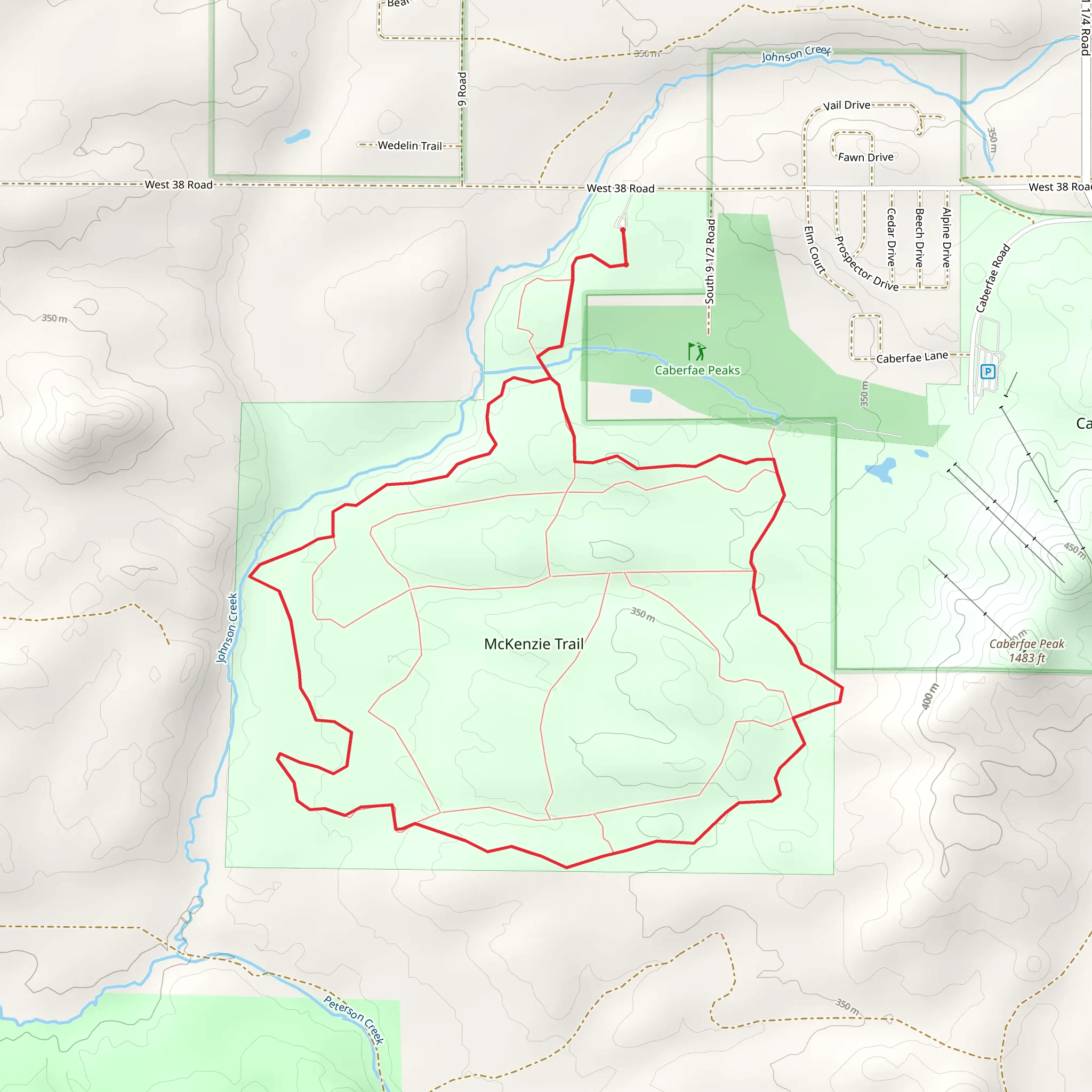 Johnson Creek Loop mobile static map
