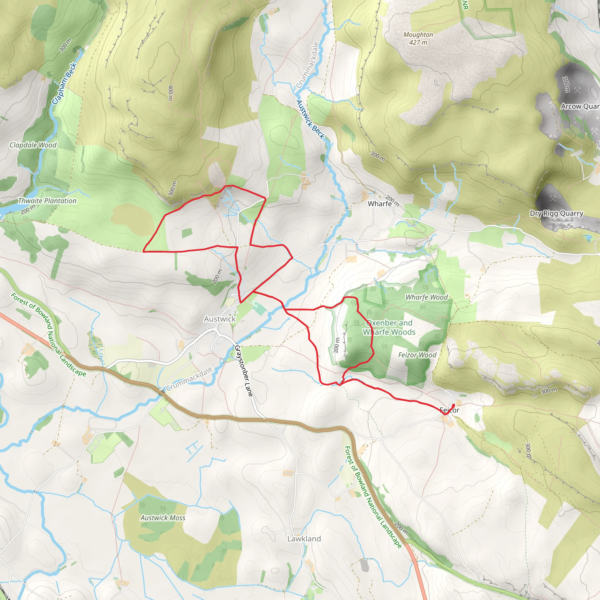 Oxenber Wood and New Close Plantation Walk mobile static map
