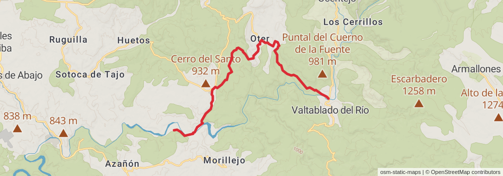 GR 113 Camino Natural del Tajo stage 11 Map
