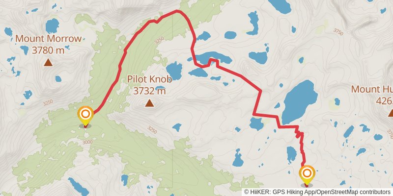 North Lake to Humphreys Basin Loop stage 2 Map
