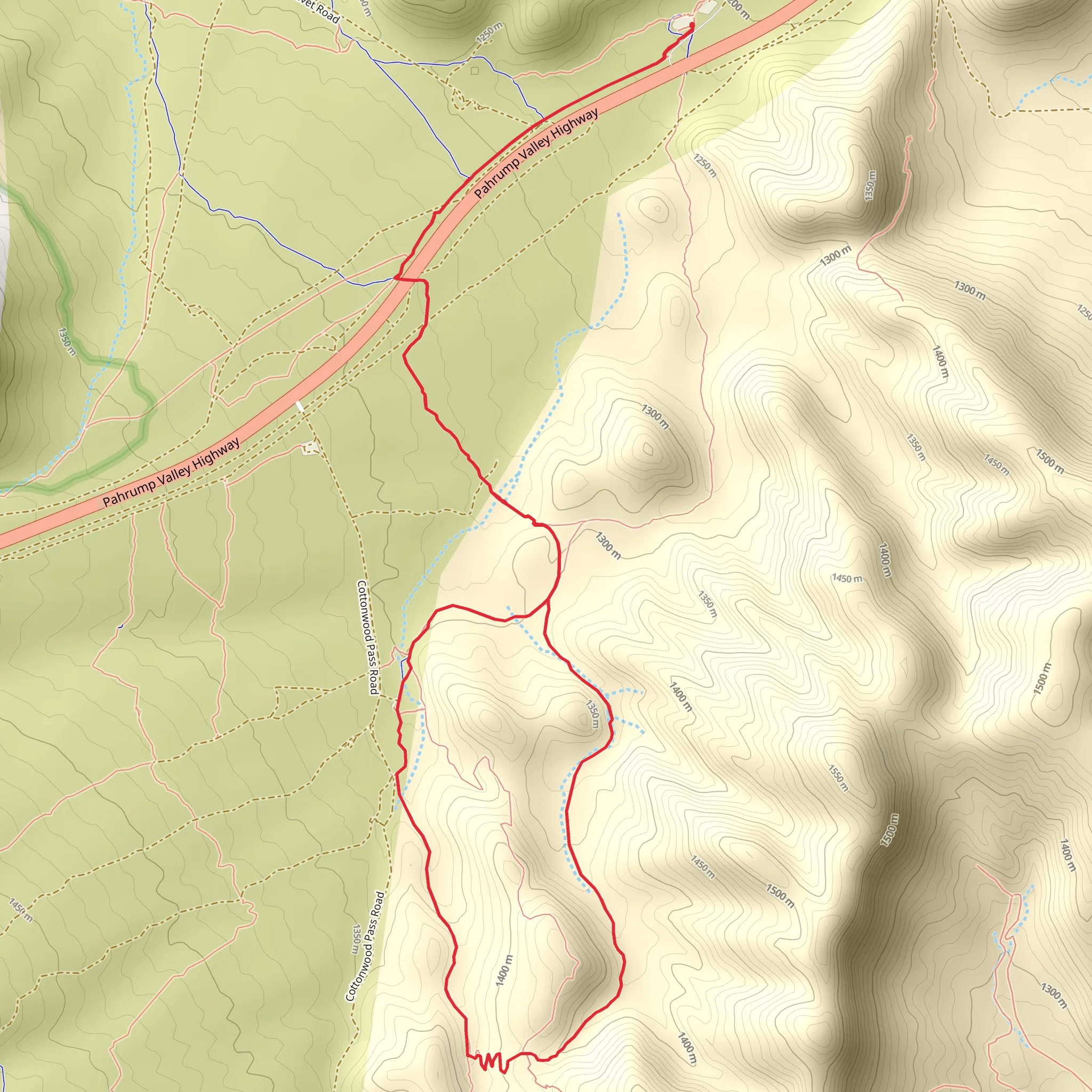 Three Mile Smile - Latenight Connector and Badger Pass Loop Trail mobile static map