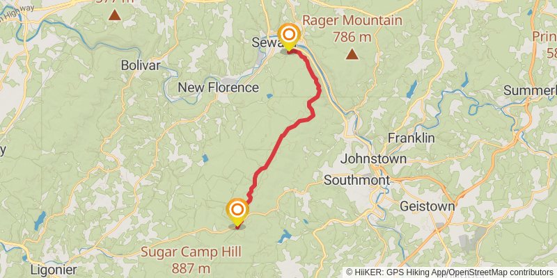 Laurel Highlands Trail stage 6 Map