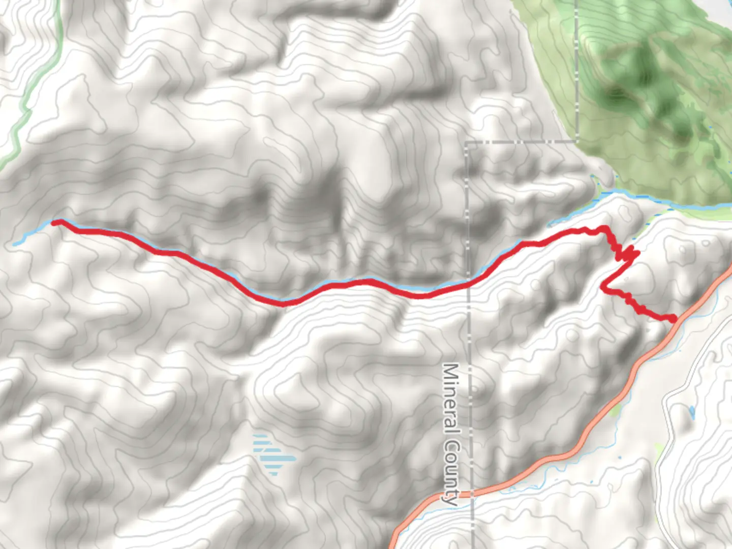 An image depicting the trail Trout Creek Trail Out and Back and its surrounding area.