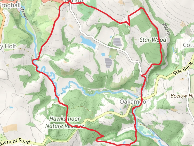 Star Wood and Hayes Wood Loop via Churnet Way