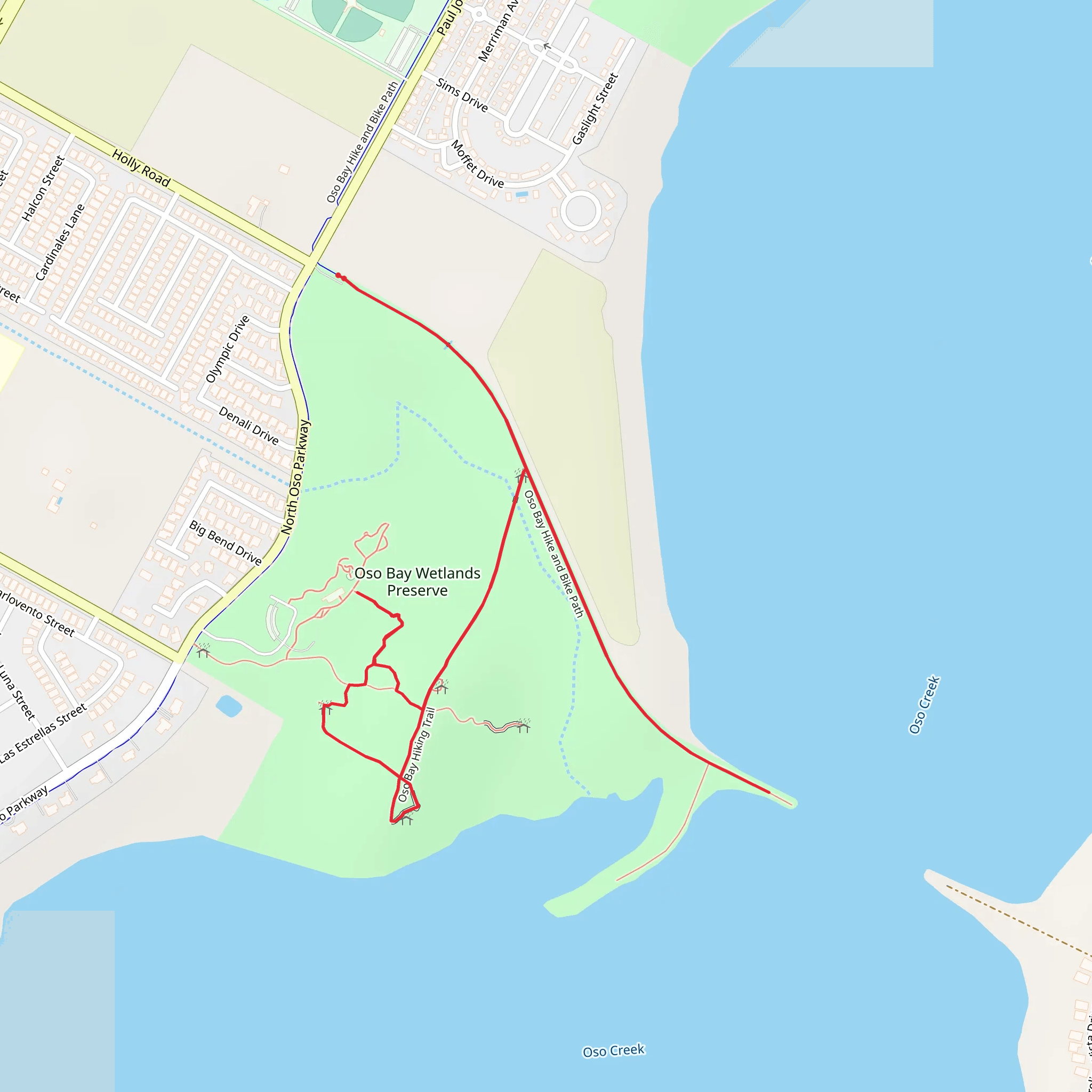 Oso Bay Wetlands Preserve mobile static map