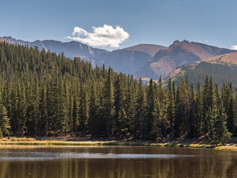 An image depicting the trail Lincoln Lake via Resthouse Trail and its surrounding area.