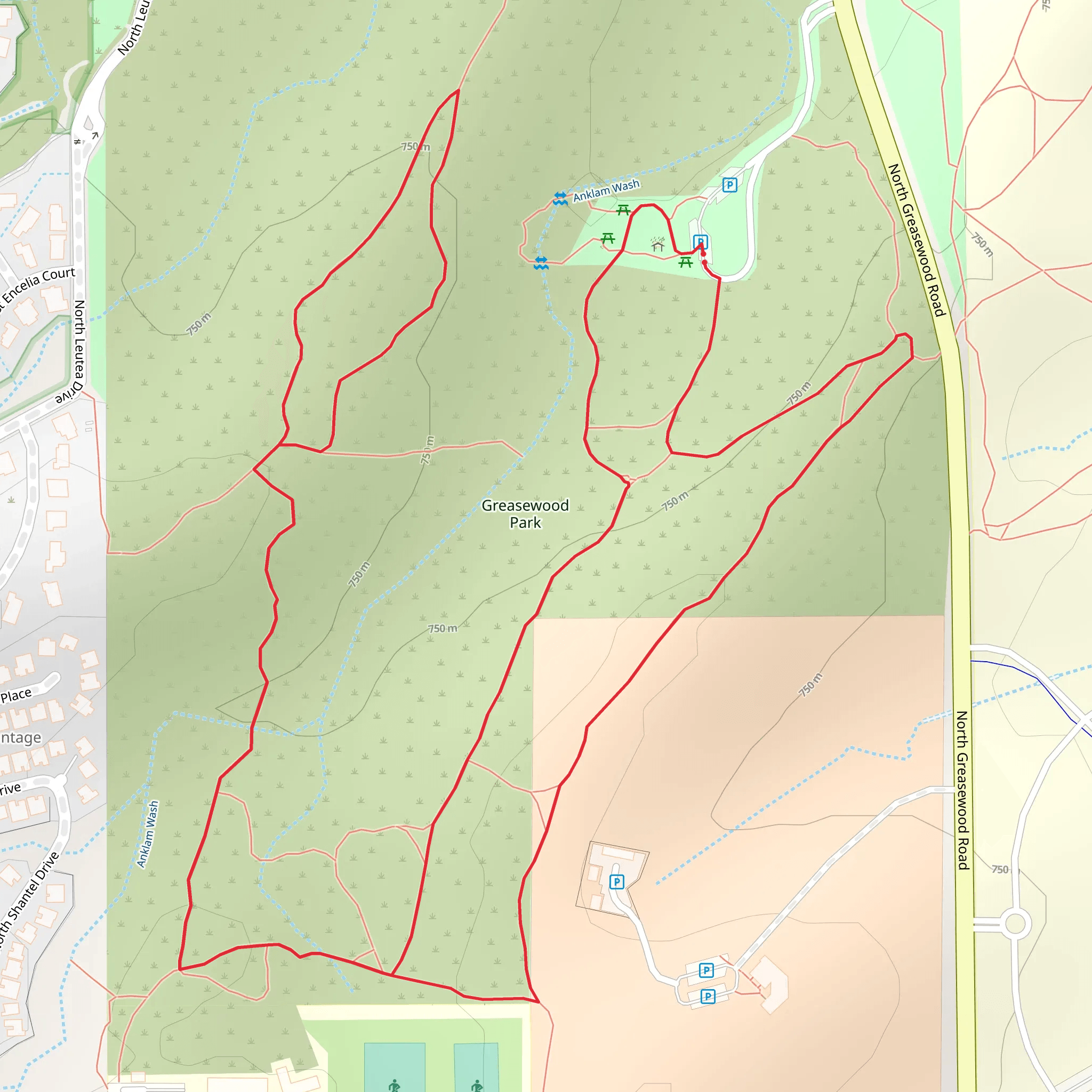 Greasewood Park Loop mobile static map