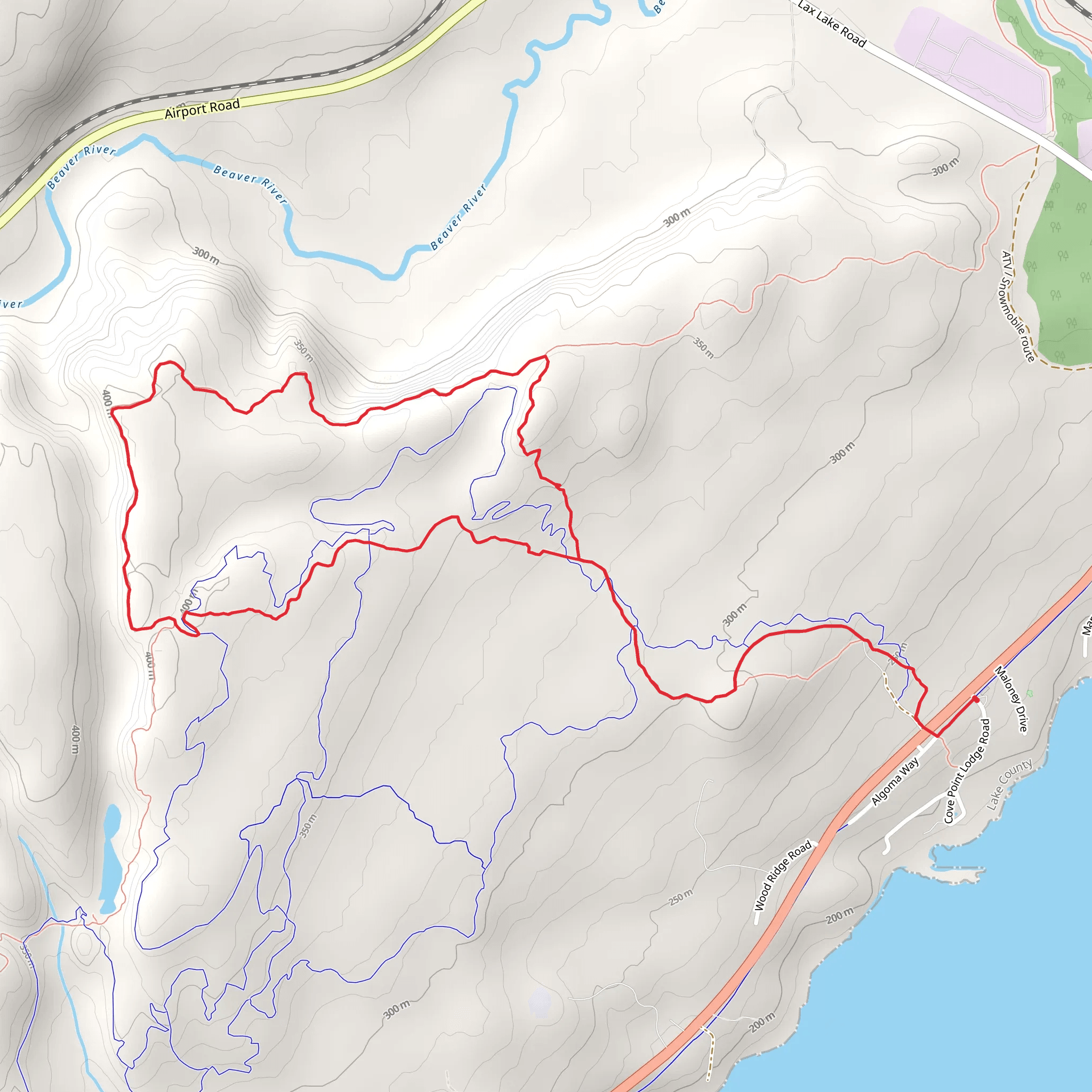 Superior Hiking Loop Trail and Superior Hiking Spur Trail mobile static map