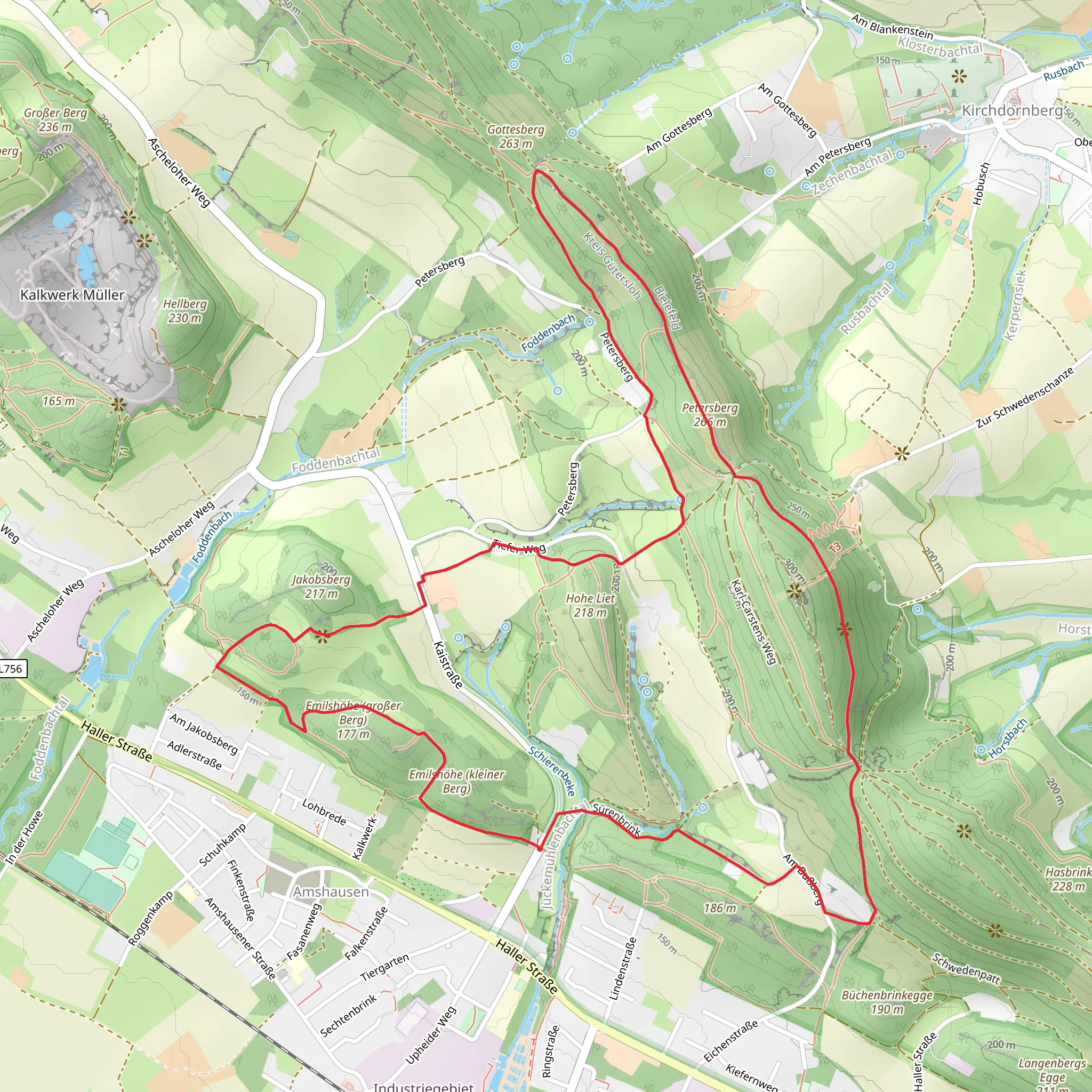 Bussberg, Kirchdornberg and NSG Jakobsberg Loop mobile static map
