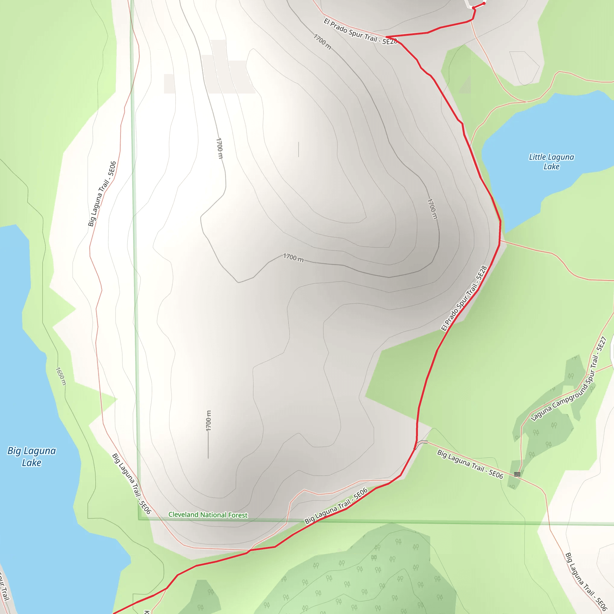 Big andLittle Laguna Lakes mobile static map