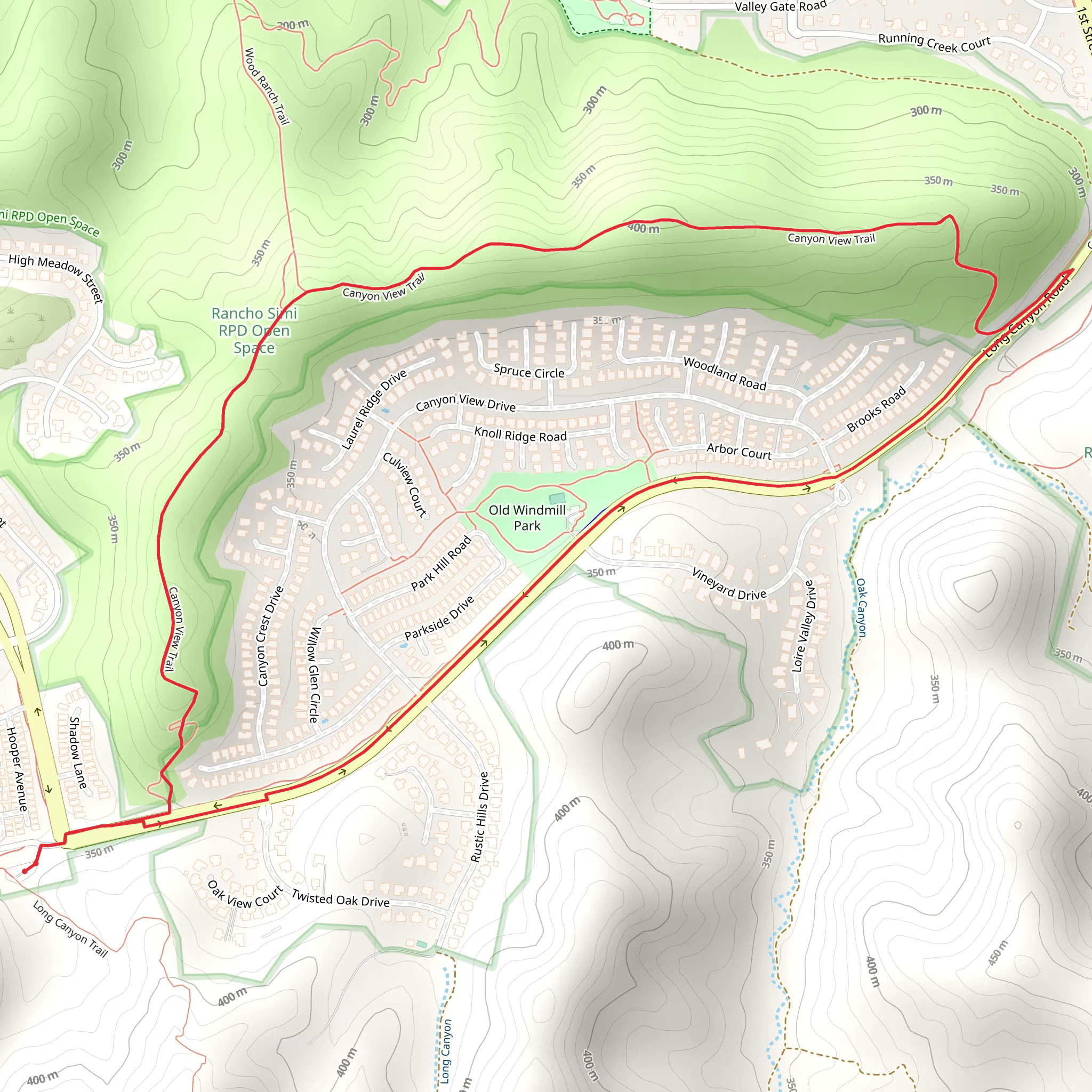 Canyon View Trail and Long Canyon Road Loop mobile static map